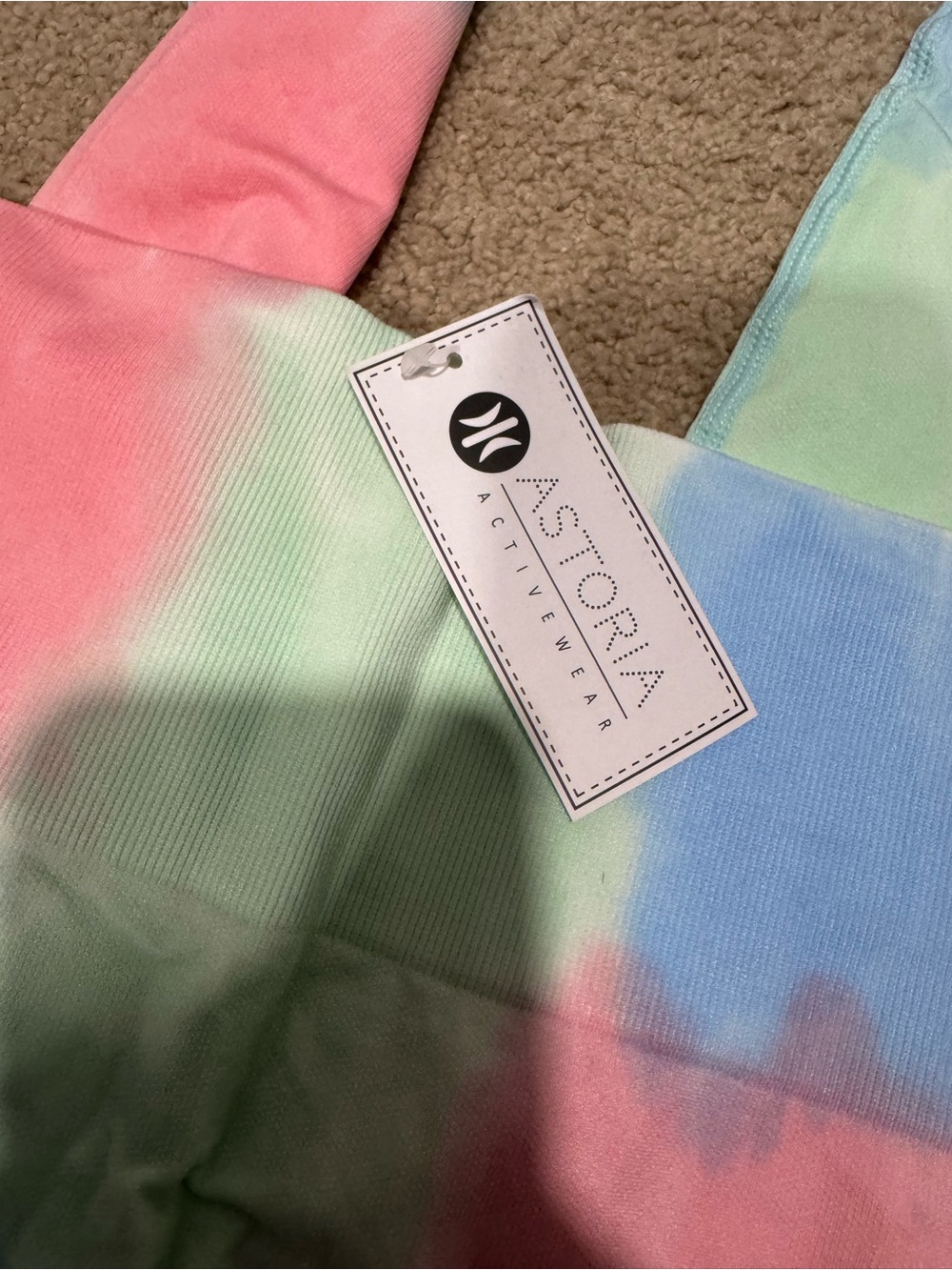 Astoria Activewear Tie-Dye leggings in Pastel Rainbow